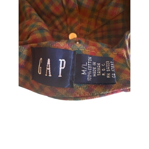Gap Multicolor Plaid Cotton Baseball Cap M/L Made In Taiwan - Picture 5 of 6